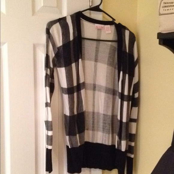 Black and white checkered cardigan - Picture 1 of 2